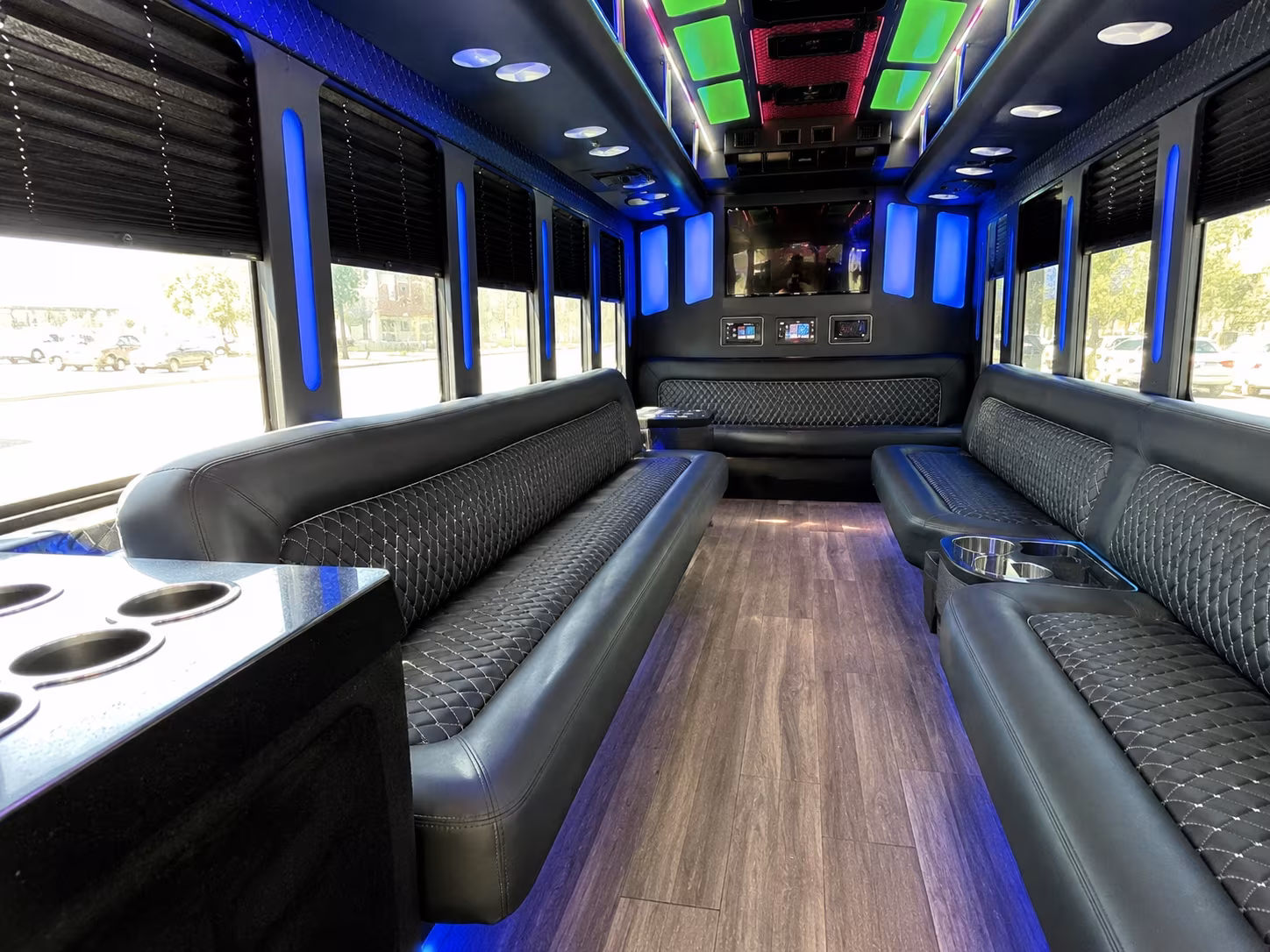 great falls 15 passenger party bus inside