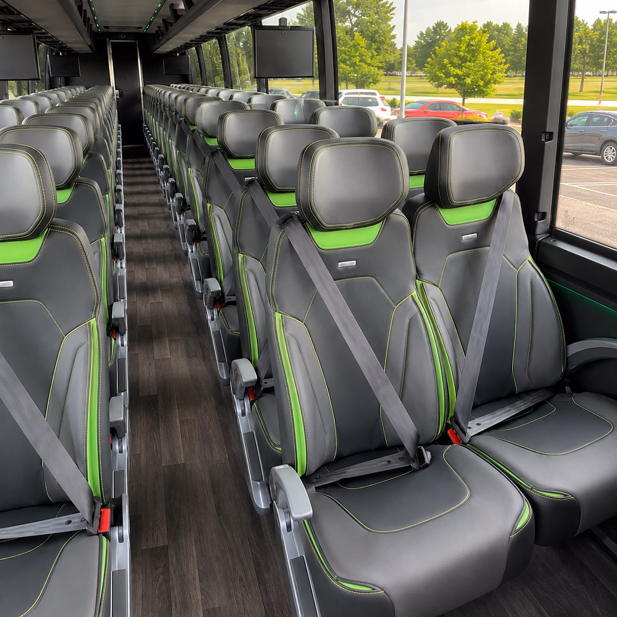 rapid city charter bus rental interior