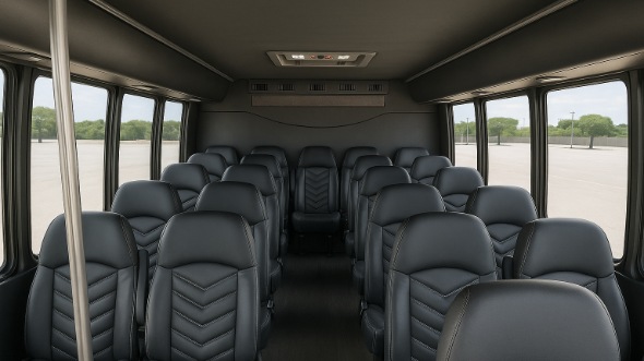 Interior of Charter Bus Company Great Falls's 15 Passenger Minibus in Great Falls