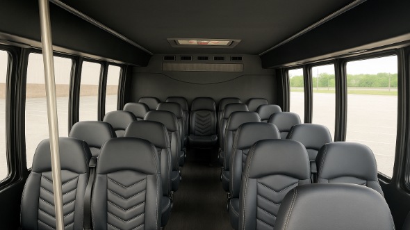 Interior of Charter Bus Company Great Falls's 18 Passenger Minibus in Great Falls