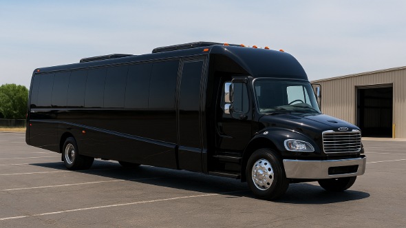 Exterior of Charter Bus Company Great Falls's 28 Passenger Mini bus in Great Falls