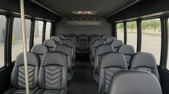 Interior of Charter Bus Company Great Falls's 30 Passenger Minibus in Great Falls