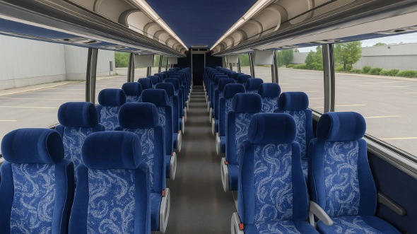 Interior of Charter Bus Company Fargo's 54 Passenger Charter Bus in Fargo