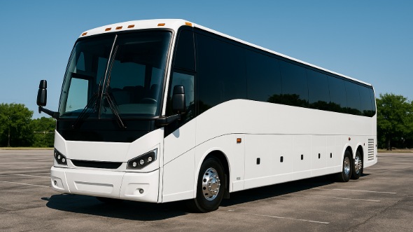 Exterior of Charter Bus Company Bozeman's 55 Passenger Charter Bus in Bozeman