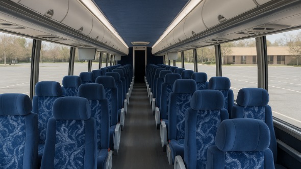 great falls 50 passenger charter bus inside