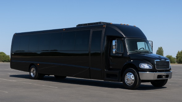 Exterior of Charter Bus Company Great Falls's Party Bus in Great Falls